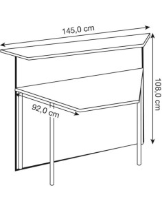 Anbautheke nussbaum, weiss/weiss 3301 2