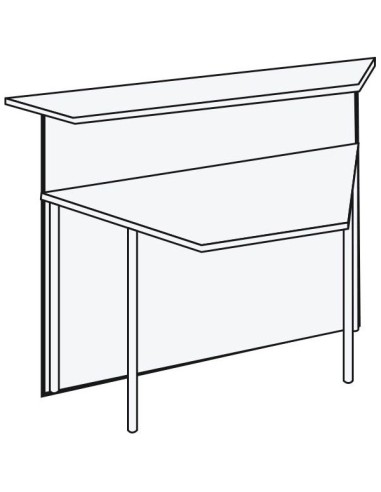 Anbautheke nussbaum, weiss/weiss 3301