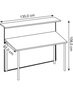 Empfangstheke weiss, nussbaum/weiss 3302 2