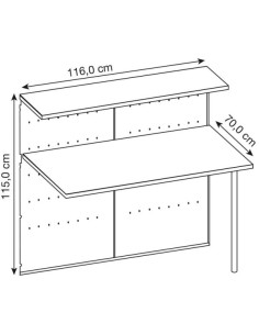 Anbautheke Genua 3992 buche rechteckig 116x70 cm (BxT) 2
