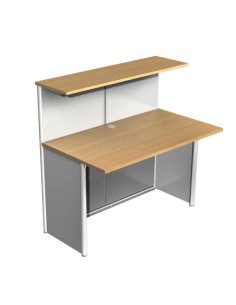 Grundtheke Genua alusilber/buche gerade 116,0 x 70,0 x 115,0 cm (BxTxH)