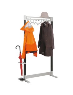 Garderobenständer Montana 6552, Metall, silber, schwarz