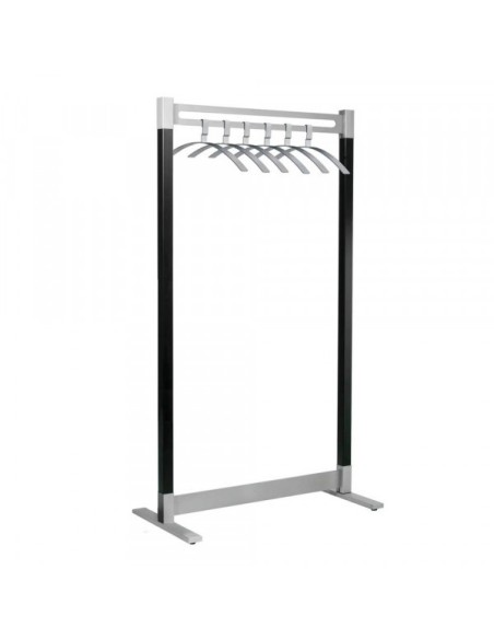 Garderobenständer Montana 6552, Metall, silber, schwarz