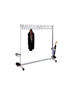 Garderobenständer Multiline 6758, mit 86 Haken, Metall, silber