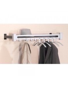 Wandgarderobe Montana 6551, Metall, ohne Haken, mit Hutablage, silber, 1 Stück 2