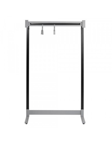 Garderobenständer Montana 6553, mit Hutablage, Metall, silber, schwarz