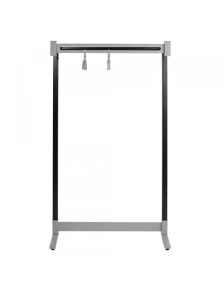 Garderobenständer Montana 6553, mit Hutablage, Metall, silber, schwarz