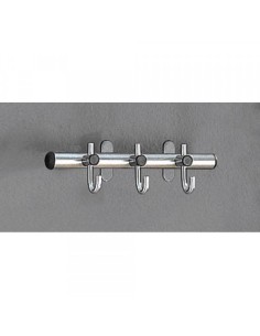 Wandgarderobe Arte 6879, Edelstahl, mit 3 Haken, silber, 1 Stück 2