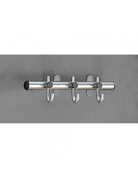 Wandgarderobe Arte 6879, Edelstahl, mit 3 Haken, silber, 1 Stück