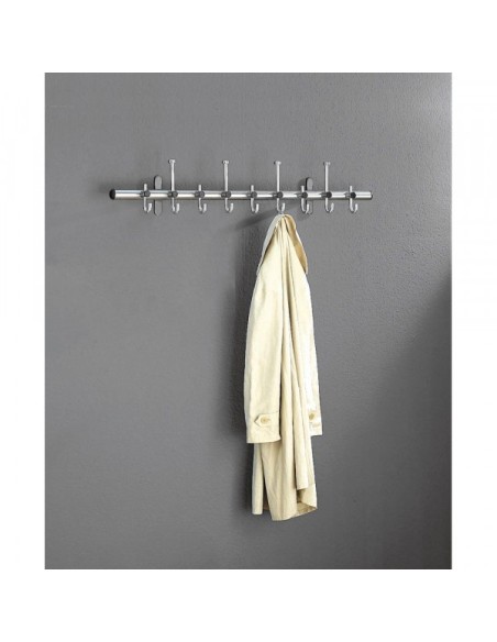 Wandgarderobe Arte 6870, Edelstahl, mit 13 Haken, silber, 1 Stück