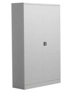 Wolfstahl Büro Stahlschrank - Aktenschrank Lichtgrau abschliessbar 120x42x195cm, aufgebaut 2