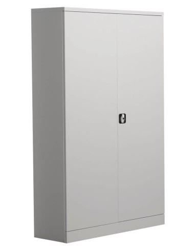 Wolfstahl Büro Stahlschrank - Aktenschrank Lichtgrau abschliessbar 120x42x195cm, aufgebaut