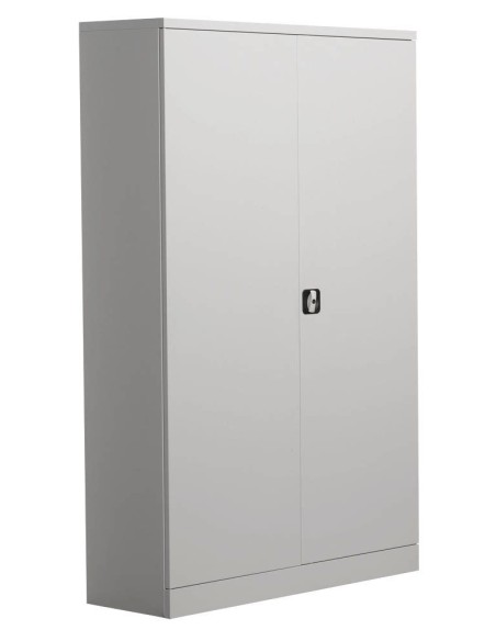Wolfstahl Büro Stahlschrank - Aktenschrank Lichtgrau abschliessbar 120x42x195cm, aufgebaut