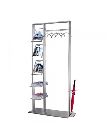 Schirmständer M60 6556, Metall, eckig, silber