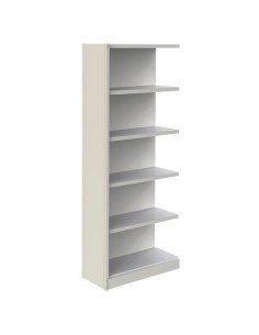 Regalfeld Office mit Rückwand 75 x 30 x 190 cm lichtgrau