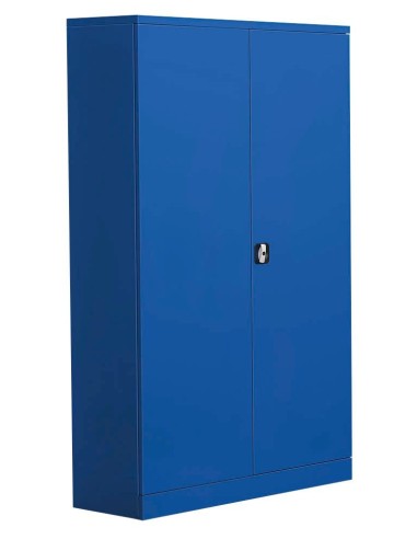 Wolfstahl Büro Stahlschrank - Aktenschrank Enzianblau abschliessbar 120x42x195cm, aufgebaut