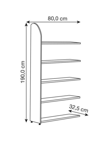 Dante Aktenregal weiss 4 Fachböden