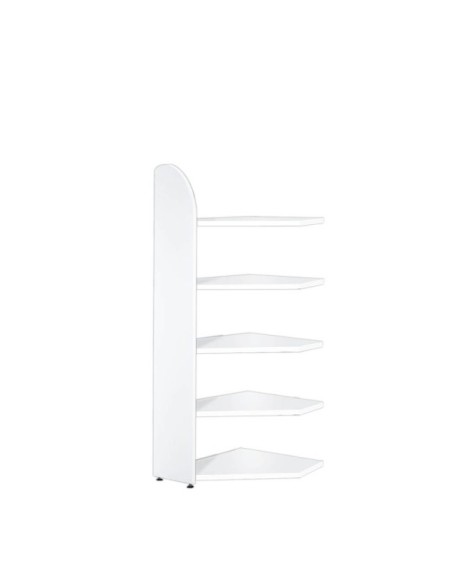 Dante Eckregal weiss 5 Fachböden