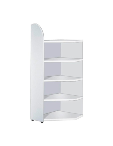 Dante Eckregal weiss 5 Fachböden