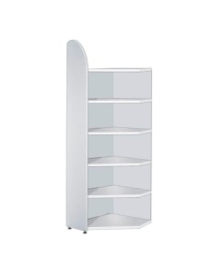 Dante Eckregal weiss 6 Fachböden