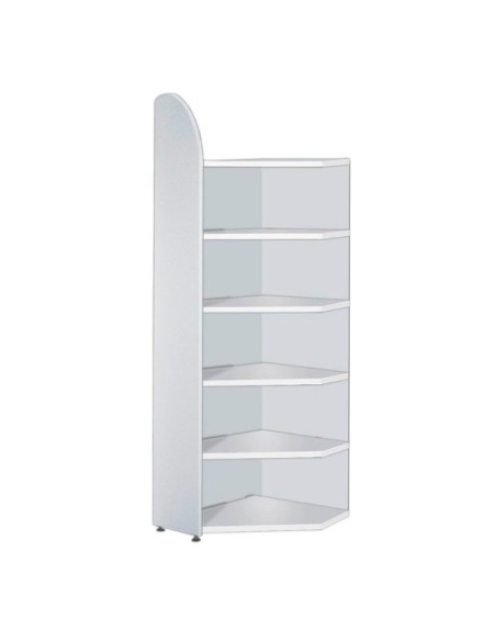Dante Eckregal weiss 6 Fachböden