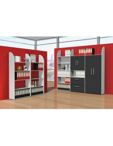 Dante Aktenregal grau 4 Fachböden