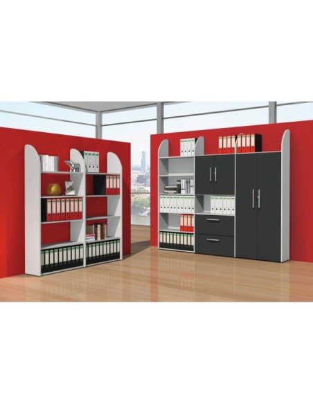 Dante Aktenregal grau 4 Fachböden