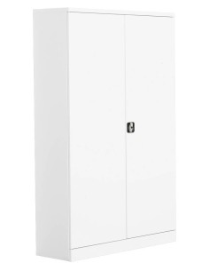 Wolfstahl Büro Stahlschrank - Aktenschrank Weiss abschliessbar 120x42x195cm, aufgebaut 2