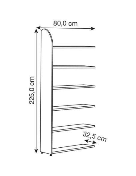 Dante Aktenregal grau 5 Fachböden
