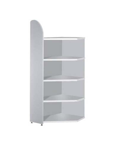 Dante Eckregal grau 5 Fachböden