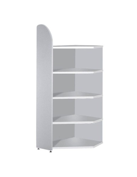 Dante Eckregal grau 5 Fachböden