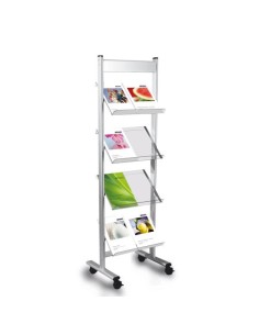 Prospektregal ecoline 8xA4 silber 510x350x1575