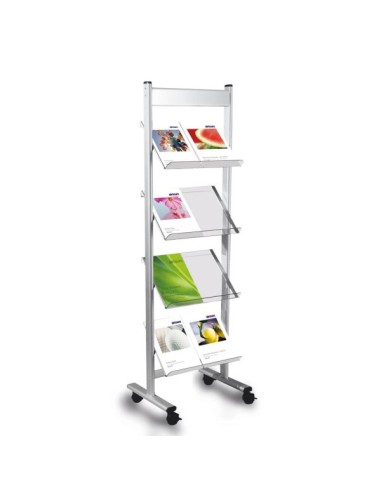 Prospektregal ecoline 8xA4 silber 510x350x1575