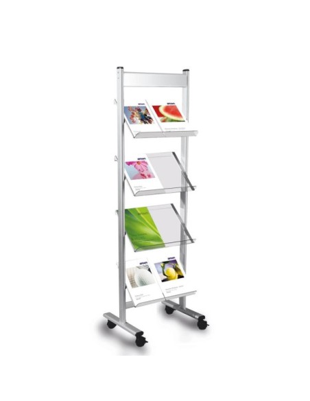 Prospektregal ecoline 8xA4 silber 510x350x1575