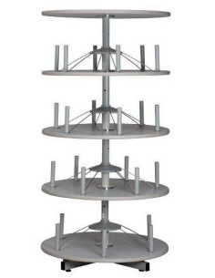Wolfstahl Ordnersäule 4 Etagen, bis zu 96 Ordner, Etagen einzeln drehbar, Höhe 163 cm 2