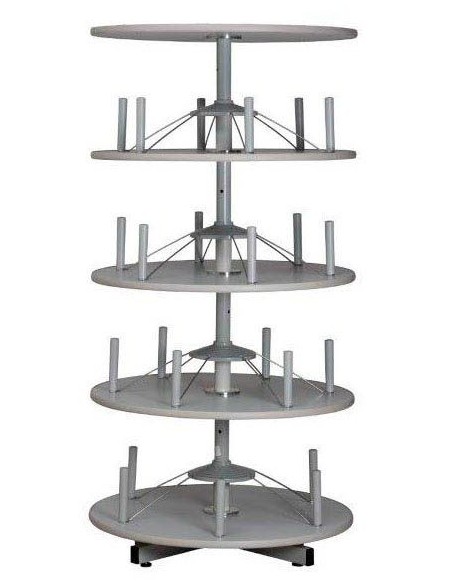Wolfstahl Ordnersäule 4 Etagen, bis zu 96 Ordner, Etagen einzeln drehbar, Höhe 163 cm