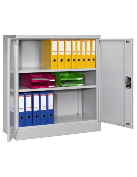 Wolfstahl Büro Stahlschrank - Aktenschrank Lichtgrau abschliessbar 92x42x100cm, zerlegt