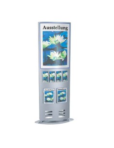 Infosäule silber 77 x 30 x 185 cm