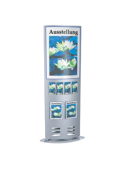 Infosäule silber 77 x 30 x 185 cm