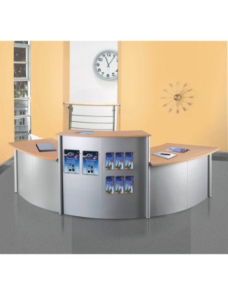 Drahtprospektfach tec-art DIN A4 silber