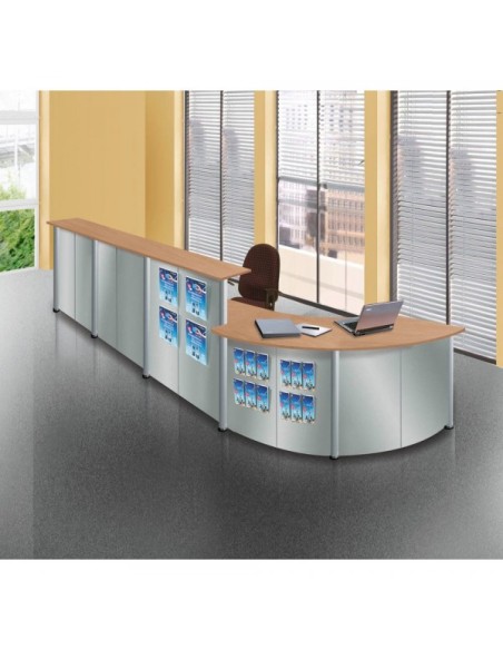 Drahtprospektfach tec-art DIN A4 silber