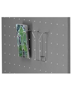 Drahtprospektfach tec-art DIN lang silber