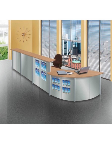 Drahtprospektfach tec-art DIN lang silber