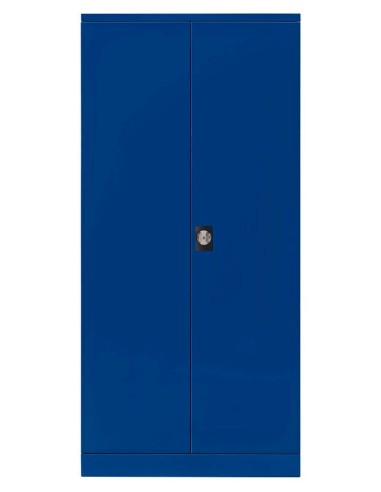 Wolfstahl Büro Stahlschrank - Aktenschrank Enzianblau abschliessbar 92x42x195cm, aufgebaut