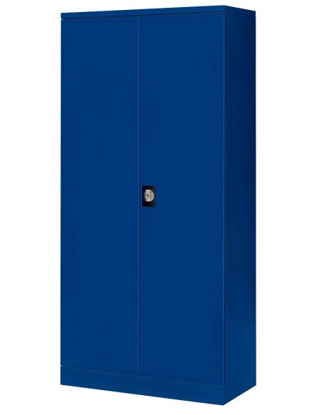 Wolfstahl Büro Stahlschrank - Aktenschrank Enzianblau abschliessbar 92x42x195cm, aufgebaut