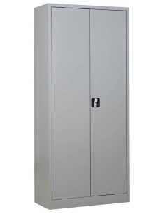 Wolfstahl Büro Stahlschrank - Aktenschrank Lichtgrau abschliessbar 80x38x180cm, aufgebaut