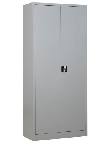 Wolfstahl Büro Stahlschrank - Aktenschrank Lichtgrau abschliessbar 80x38x180cm, aufgebaut