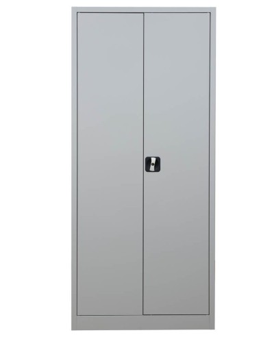 Wolfstahl Büro Stahlschrank - Aktenschrank Lichtgrau abschliessbar 80x38x180cm, aufgebaut