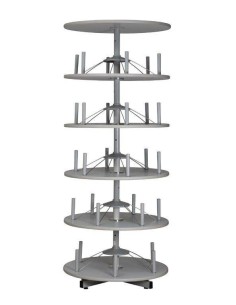 Wolfstahl Ordnersäule 5 Etagen, bis zu 120 Ordner, Etagen einzeln drehbar, Höhe 200 cm 2