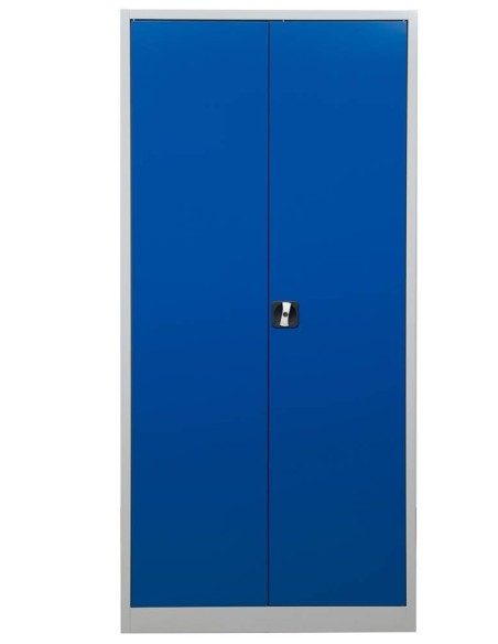 Wolfstahl Büro Stahlschrank - Aktenschrank Enzianblau abschliessbar 92x42x195cm, aufgebaut